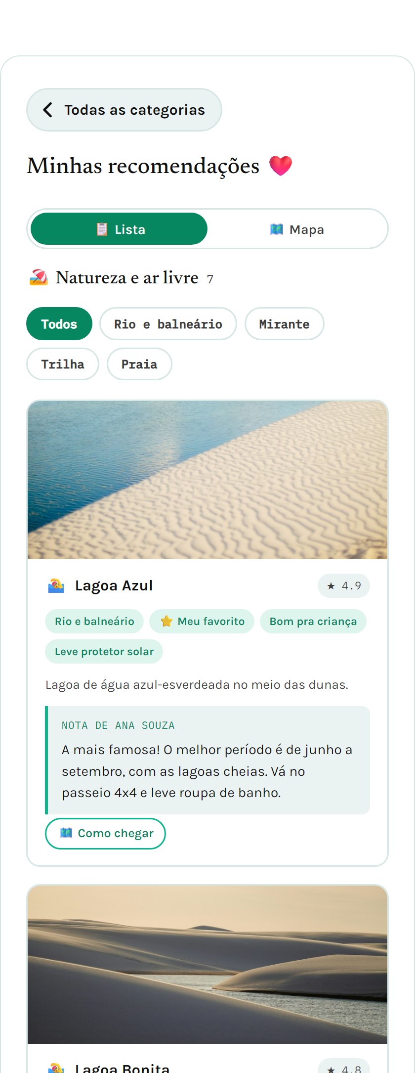Cada lugar
